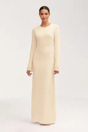 Rachel Crochet Maxi Dress - Off White