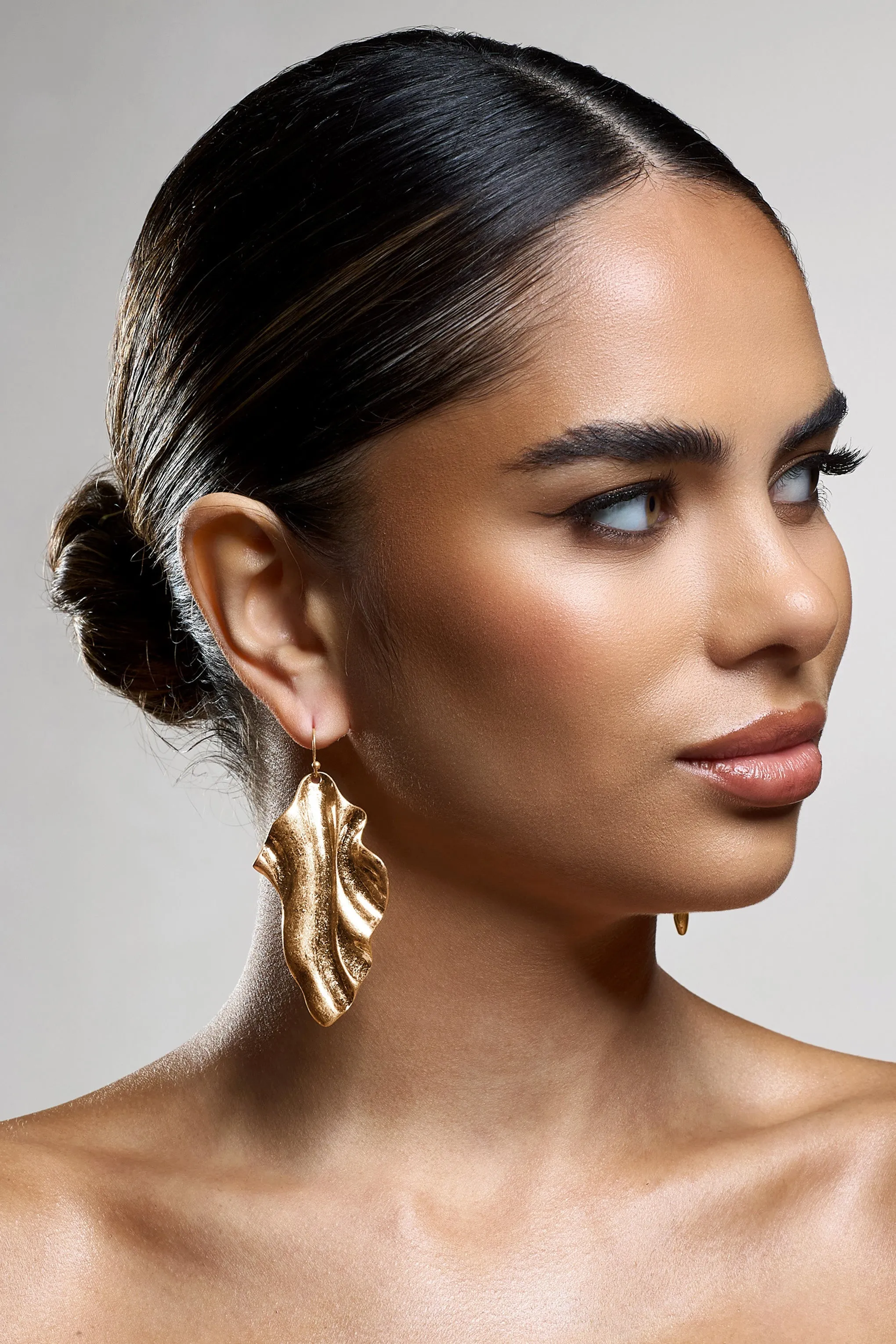 Eleni | Gold Abstract Drop Earrings