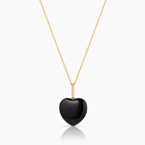 Gemma Onyx Heart Necklace