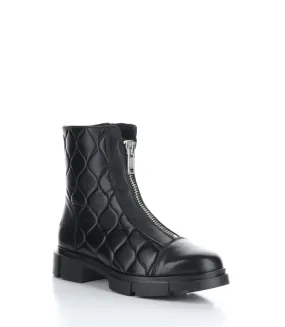 LANE BLACK Round Toe Boots