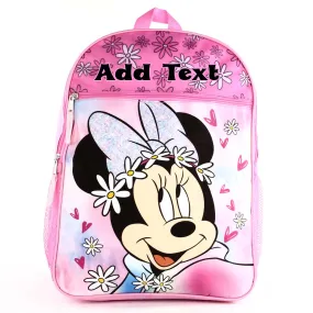 Personalized 16 Inch School Backpack - Minnie Mouse