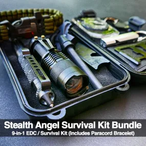 Stealth Angel 9-in-1 Survival Kit (With Paracord)